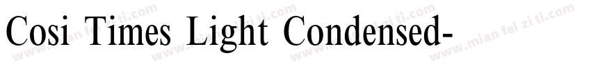 Cosi Times Light Condensed字体转换